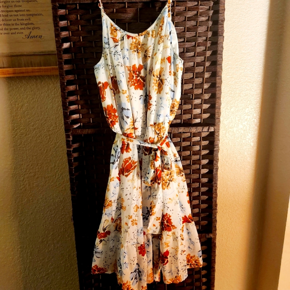 Pretty Garden white floral dress XL